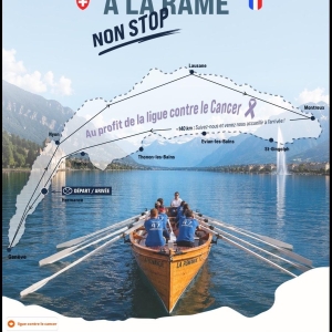 Faire le tour du Léman sur un canot de sauvetage traditionnel d'une traite: c'est le défi fou que se sont lancés 27 rameurs